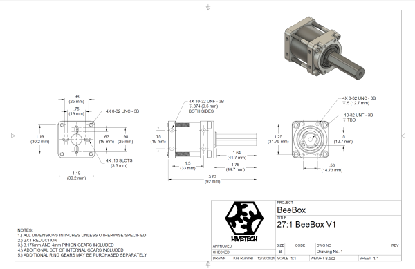 BeeBox v2 27:1 Gearbox - Image 7