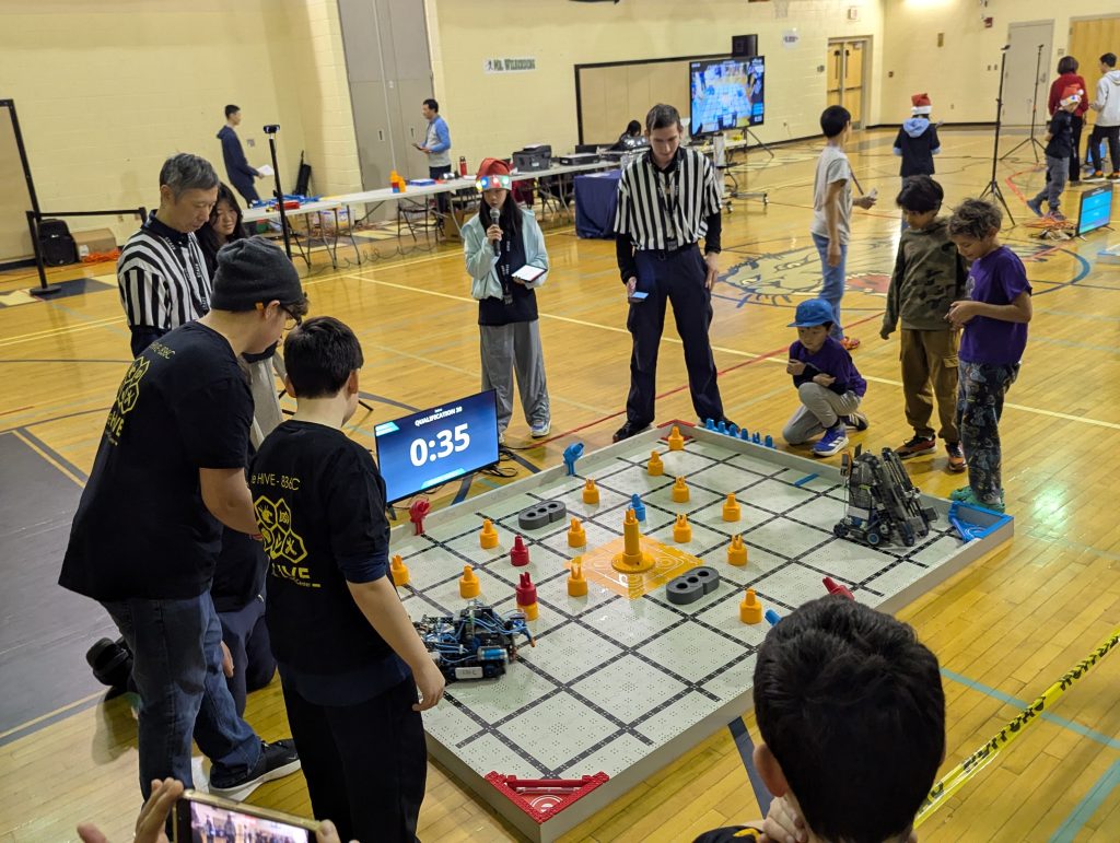 A shot of team 836C at the 2025 VEX IQ competition.